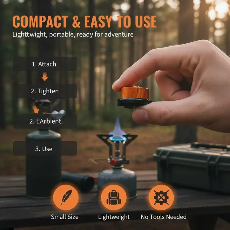 Portable Gas Stove Adapter Camping Converter For Butane Canister Outdoor Burner And Camp Stove Connector
