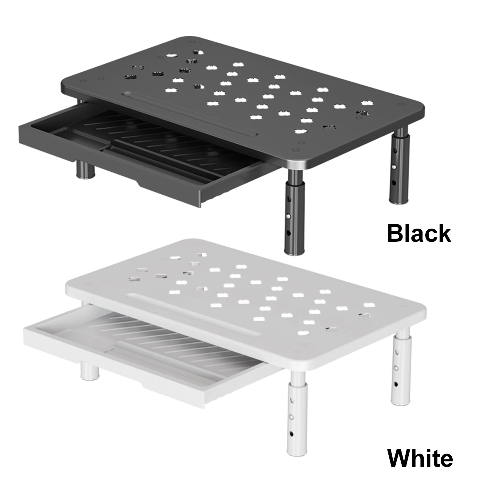 

Computer Monitor Stand 3 Height Adjustable Laptop Riser with Airflow Vents Monitor Riser for Office Home School Supplies