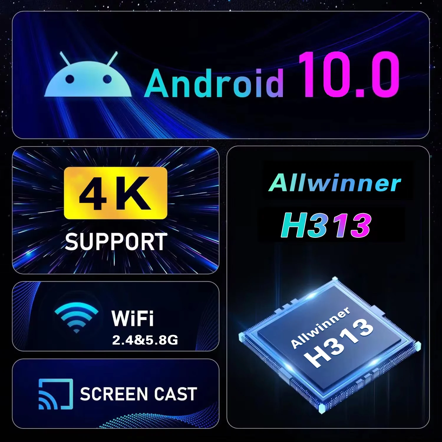 Mortal T1 Android Allwinner H313 BT5.0 Set Top Box 4K Ultra HD 2.4G 5.8G Dual WIFI 2GB16GB Home Theater Streaming Media Player