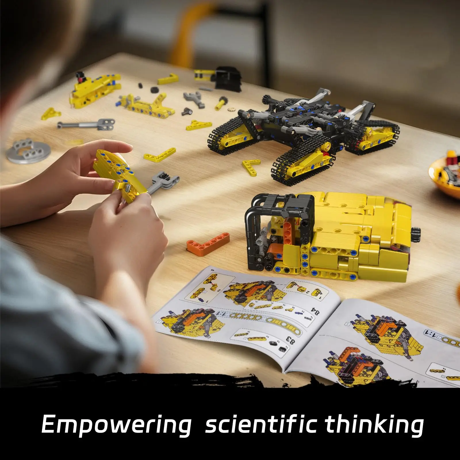 Mould King 17076 – camion technique, jouets, l'avenir, pelle, bloc de construction, assemblage de voiture de fiançailles, ensemble de briques, cadeau de noël pour enfants