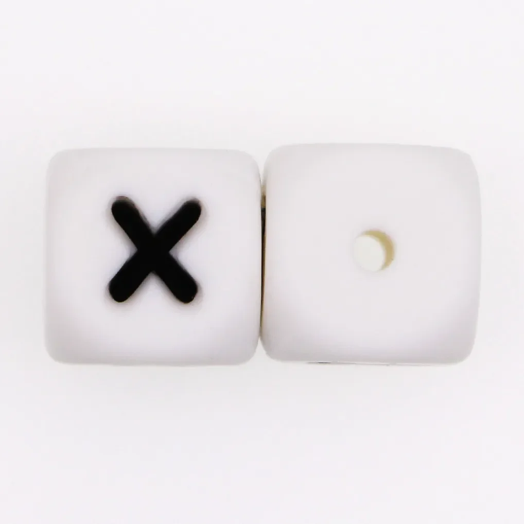 LOFCA 10 Stück 12 mm Silikon-Buchstaben-Perlen, DIY-Schmuckzubehör, zur Herstellung von Armbändern, englische Alphabet-Perlen, BPA-frei, Lebensmittelqualität