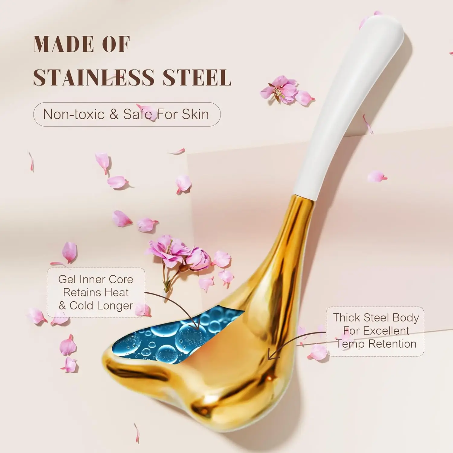 ผลิตภัณฑ์บํารุงผิว Sticks สําหรับบรรเทาอาการบวม, Esthetician อุปกรณ์ Cooling Globes Facial Gua Roller เครื่องนวดหน้า Skin Care เครื่องมือ