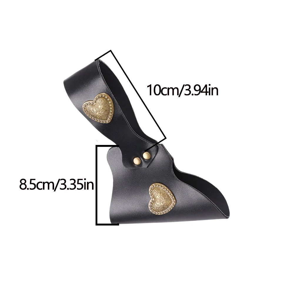 Vintage Medieval Viking Faux Leather Sword Sheath with Metal Ring & Heart Decor--for Halloween Cosplay and LARP