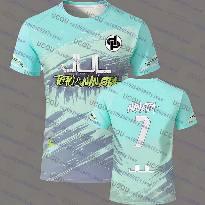 تي شيرت جديد رائج البيع لعام 2025 تي شيرت توتو و نينيتا بريري للتدريب على اللياقة البدنية سريع الجفاف في الهواء الطلق للأطفال والكبار #2