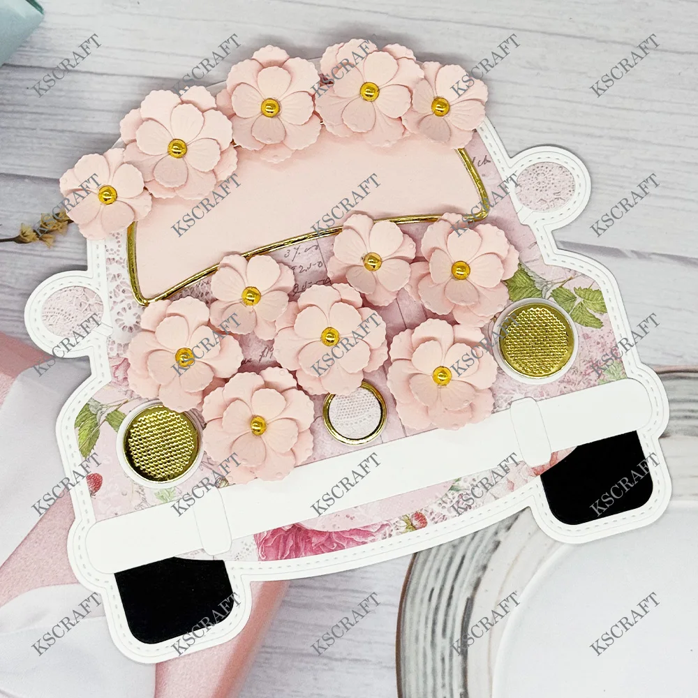 KSCRAFT Car Mini Album Cutting Dies Stencils for DIY Scrapbooking Decorative Embossing DIY Paper Cards