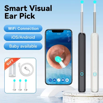 Nettoyeur d'oreille visuel intelligent sans fil 1080P, Otoscope NE3, outil d'élimination du cérumen, caméra, Endoscope d'oreille pour iOS et Android