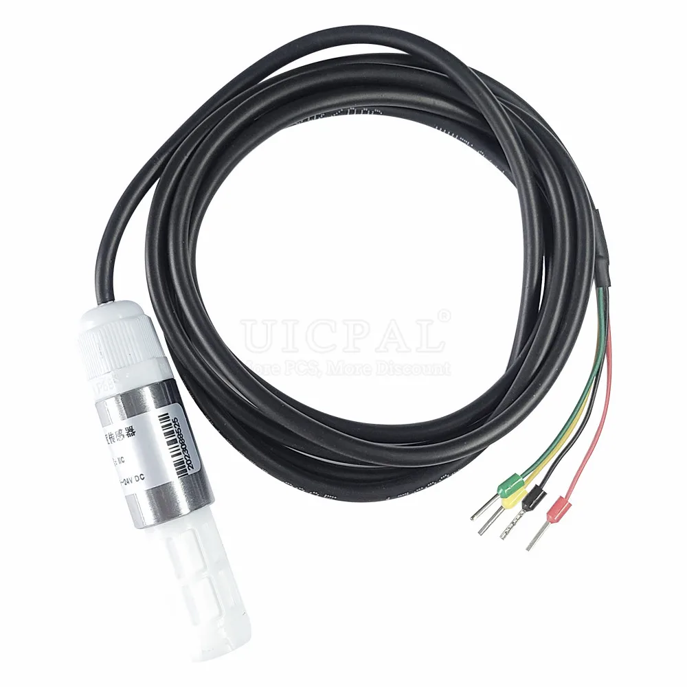 RS485 Temperatura e Umidade Sensor, Sonda Cabo, SHT40 PE Shell, Sensores de Capacitância Digital para Estufa, 2M Comprimento, Saída I2C