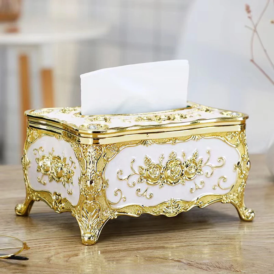 European Style Tissue Box, Home, Kitchen, Living Room, Tabletop, Paper Drawing Box, Creative Hotel Restaurant Napkin Drawing Box