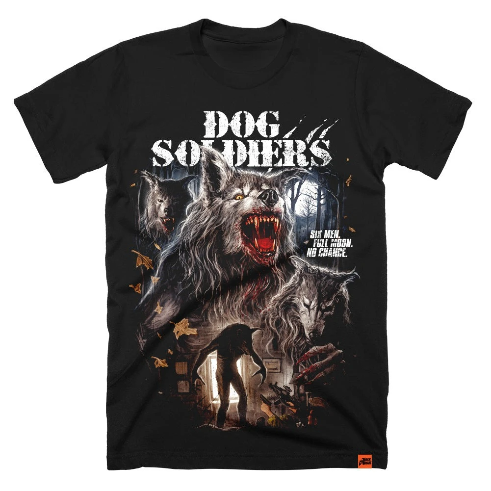 Dog Soldiers T-Shirt Men Werewolf Military Horror Movie Graphic Short Sleeve Streetwear Loose Fit Horror Fan Tee