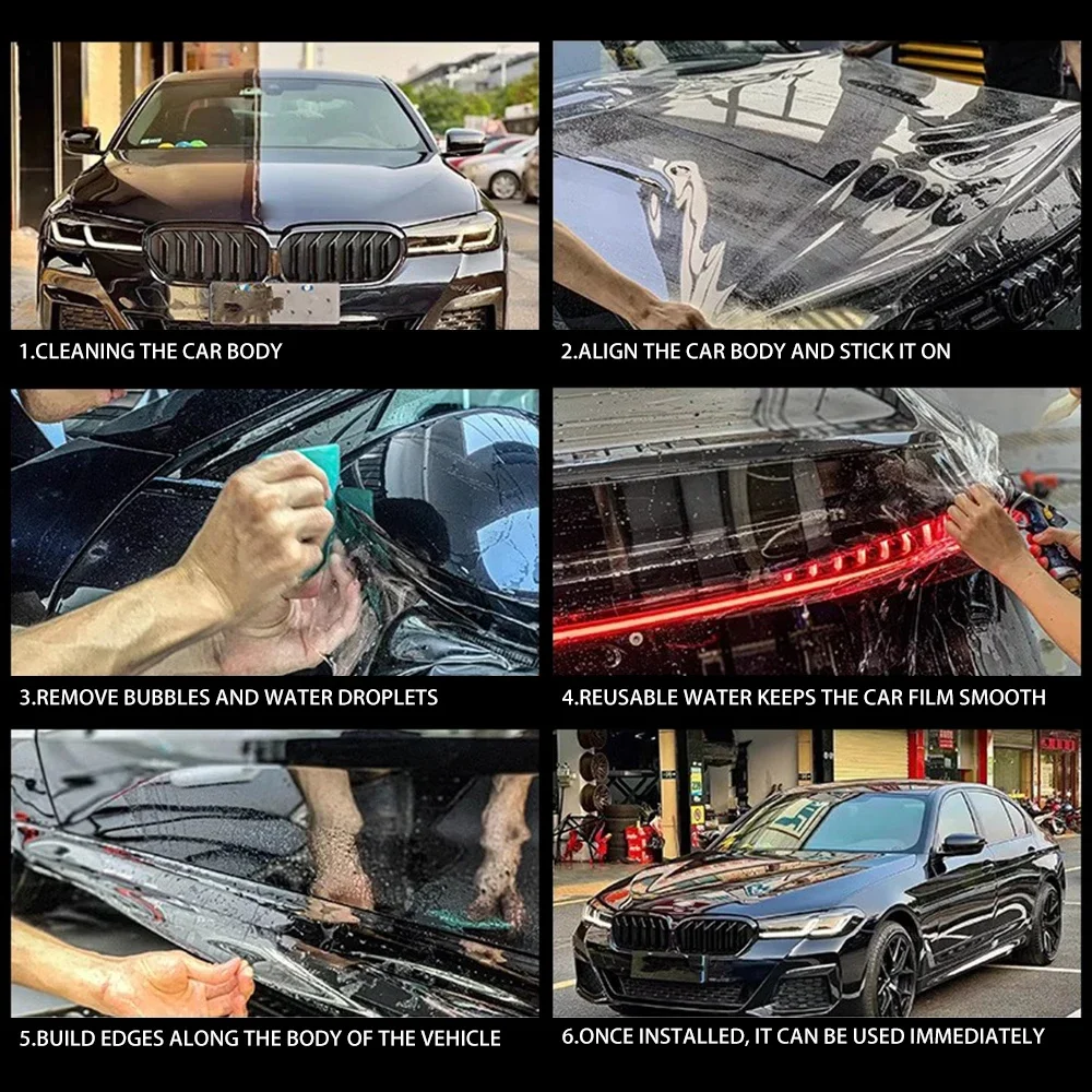 8,5mil TPU PPF Auto-Folienverpackung Selbstheilende Kratzfeste Glänzende Transparente Schutzfolie Aufkleber Autolack-Schutzabdeckung – Detail 11