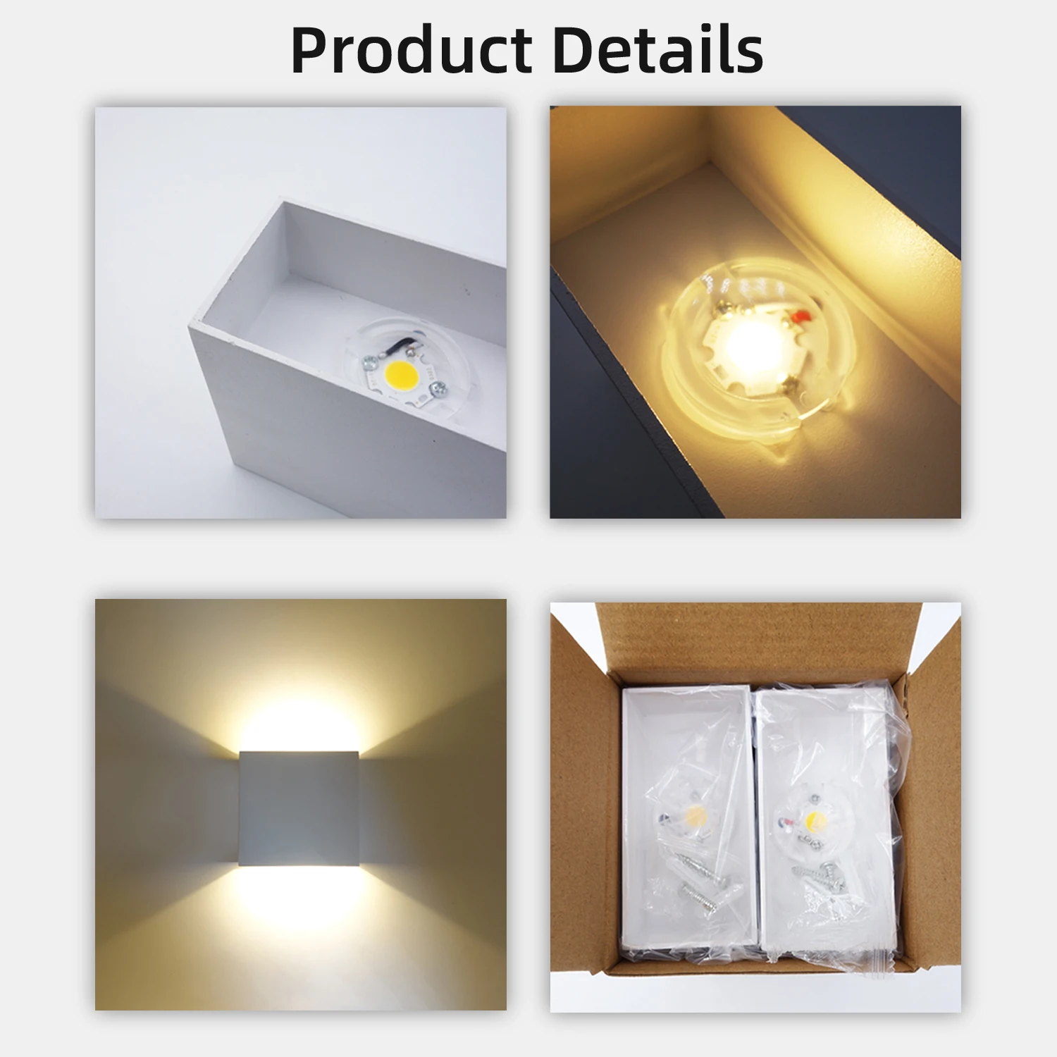 Modern 6W LED Up Down Wall Sconces Indoor Lighting White Wall Lamp for Living Room Hallway Bedroom Corridor Home Interior Decor
