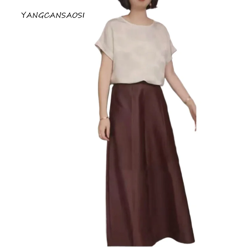 

Women's Fashion Autumn Clothing Red Classic 100% Natural Mulberry Silk Red Cloud Yarn Retro Chinese Style Casual Wide Leg Pants