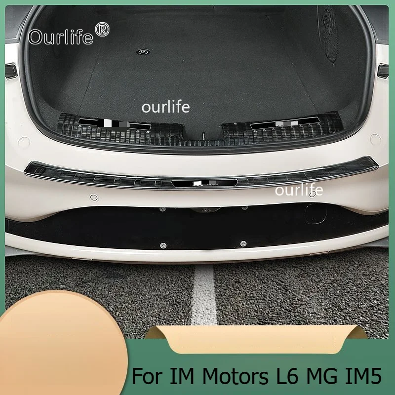 Trunk Bumper For IM Motors L6 MG IM5 Car Accessories Threshold Protection Rear Fender Protector Pad Cover Sticker Decoration