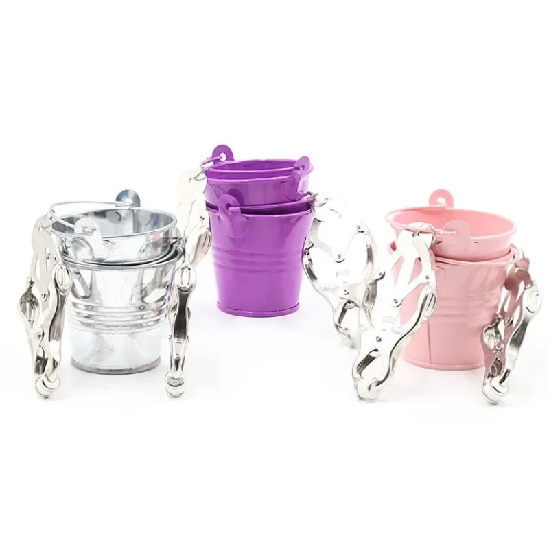 Bucket Fun Nipple Clip Colorful Accessories Leaf Clip Water Bucket Adult Nipple Clip