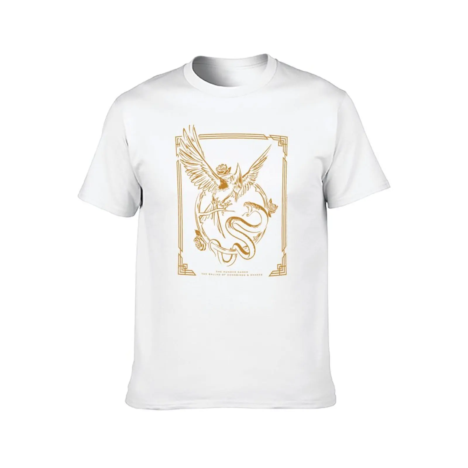 Retro The Ballad of Songbirds and Snakes Framed Gold Keayart T-Shirt anime t shirts for man mens graphic t shirts T-Shirt