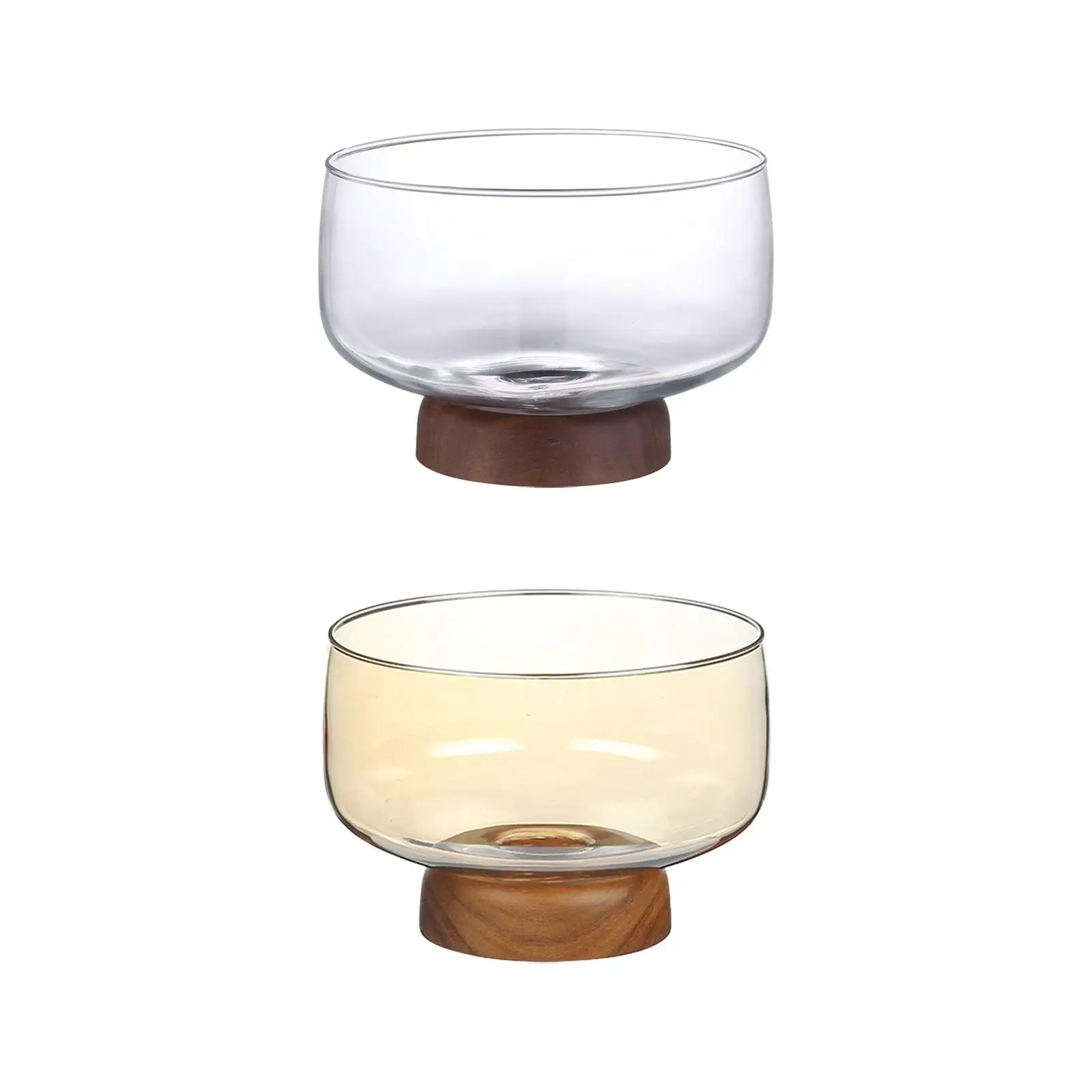 Glass Salad Bowl Fruit Basket Food Storage Organizer Multifunction Glass Fruit Bowl Serving Bowl for Home Living Room Desktop