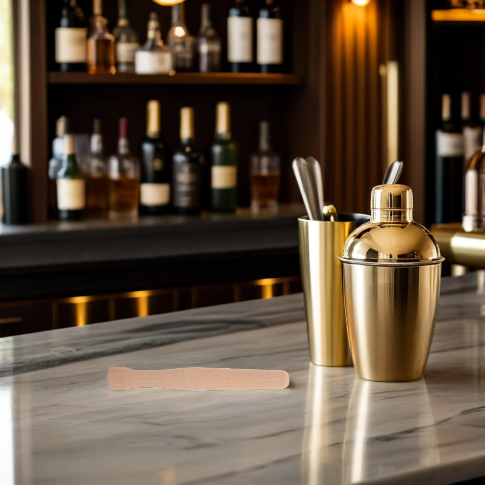 

1pcs Wooden Muddler Solid Wood Cocktail Grinding Stick For Mojitos Lemonade Fruit Crushing Bar Tool Drink Muddler Ice Hammer