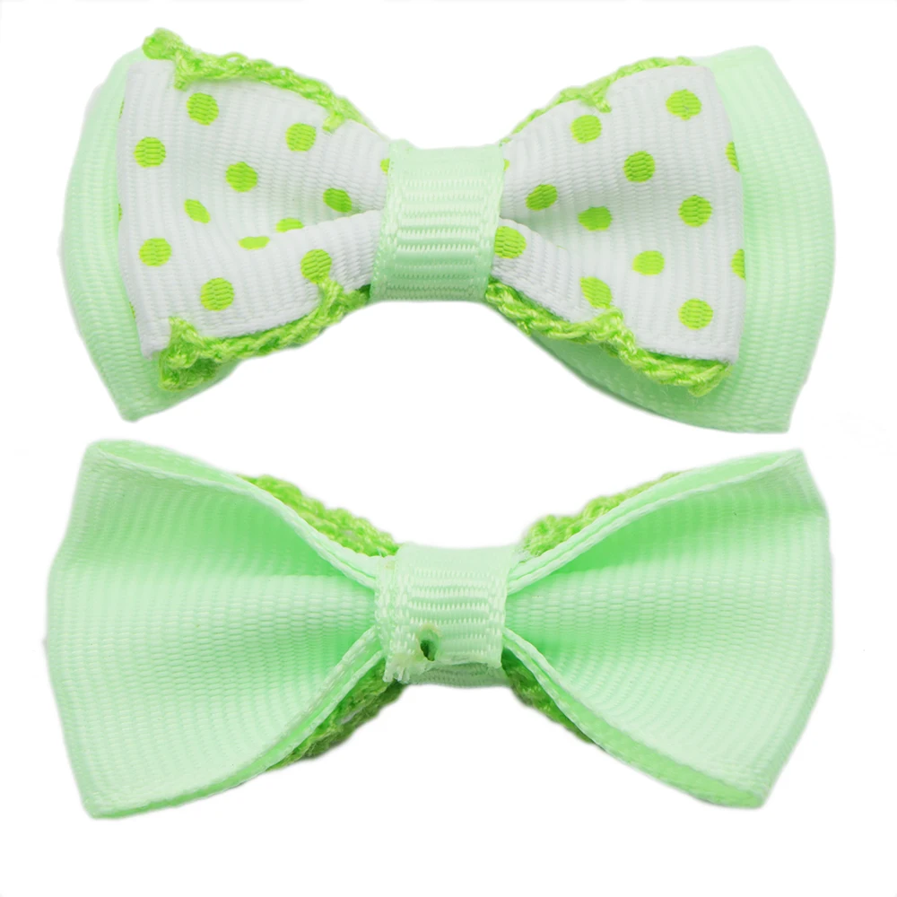 lace dot ribbed ribbon bow,Making Supplies, DIY Craft for Keychain, Lanyard, Necklace, and Accessories -for Creative Projects