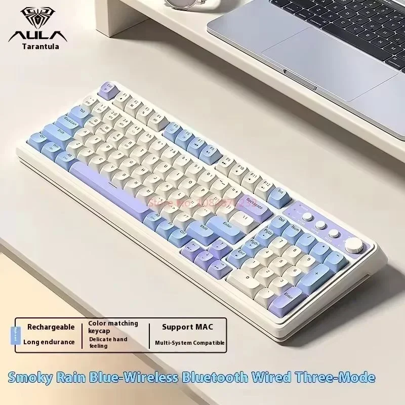 Imagem -04 - Alua-spider S99 Conexão sem Fio Bluetooth Teclado Filme de Silicone Ergonômico Três Modos Jogo Escritório