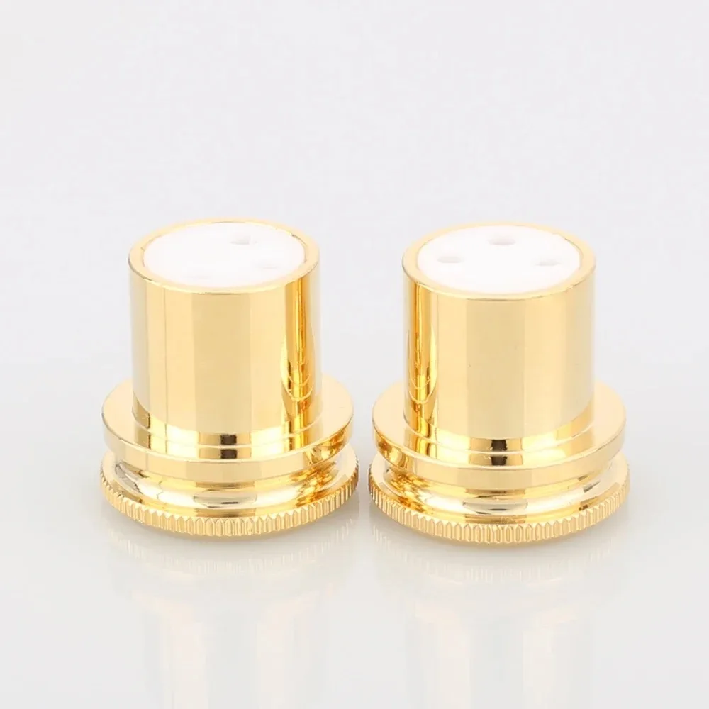 Hi End Noise Stopper Gold/Chrome Plated Copper XLR Plug Caps male female XLR Plug caps hifi audio protective xlr plug