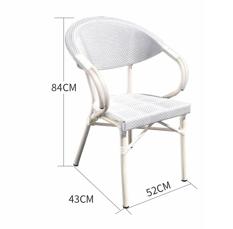 Small Table and Chair a Table with Two Chairs White Outdoor Table and Chair Waterproof and Sun Protection Table-Chair Set