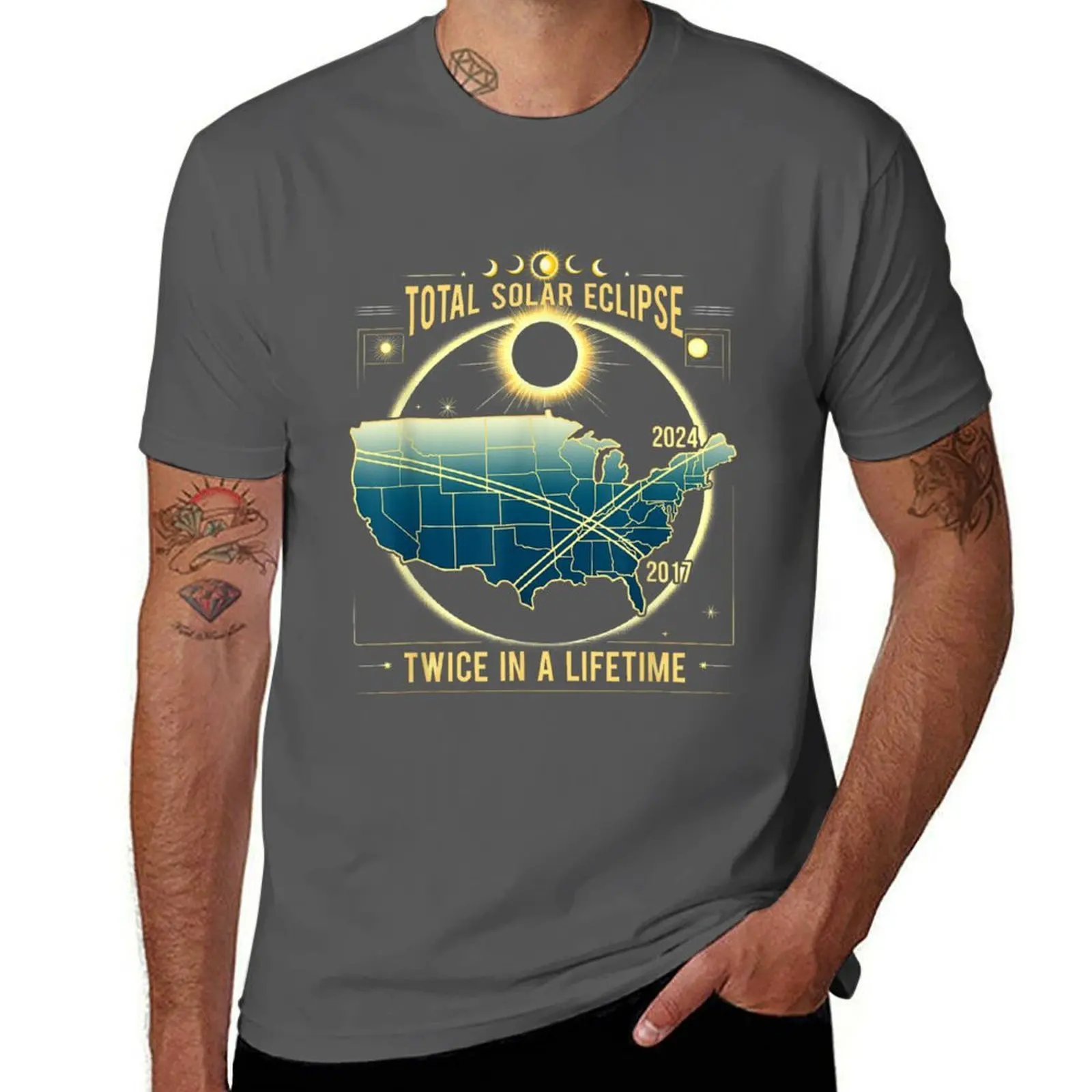 Lifetime Solar in Twice a Eclipse 2024 Total T-Shirt Outdoor Activity Sports T-Shirt