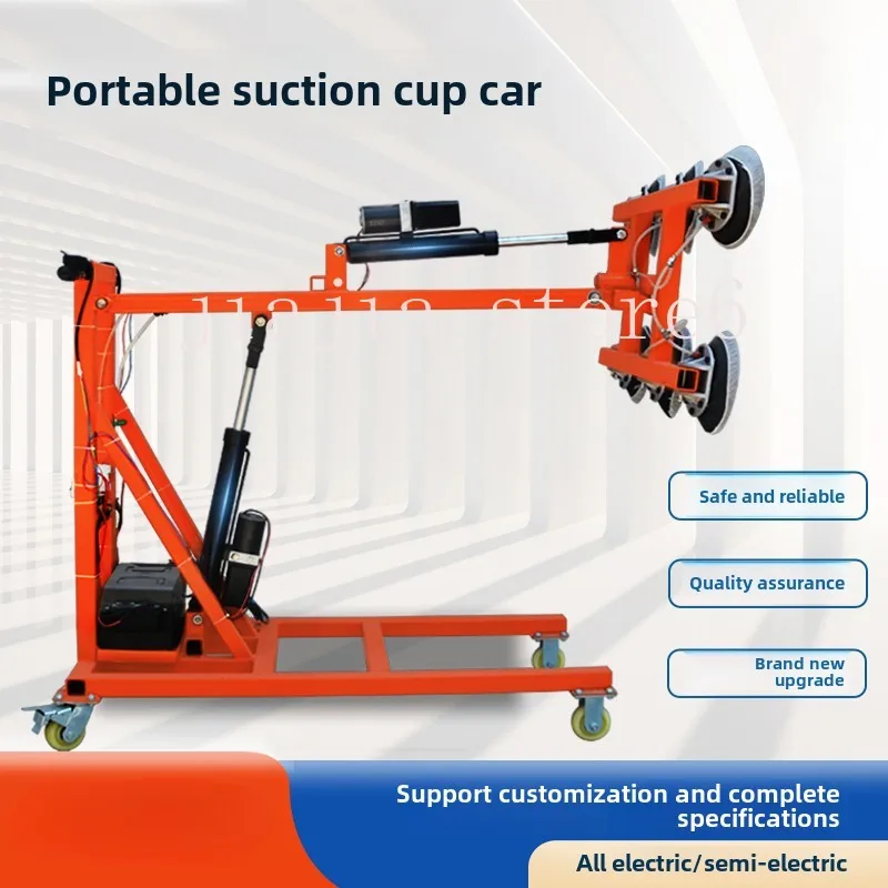 Large glass suction crane, glass handling truck, suction cup truck