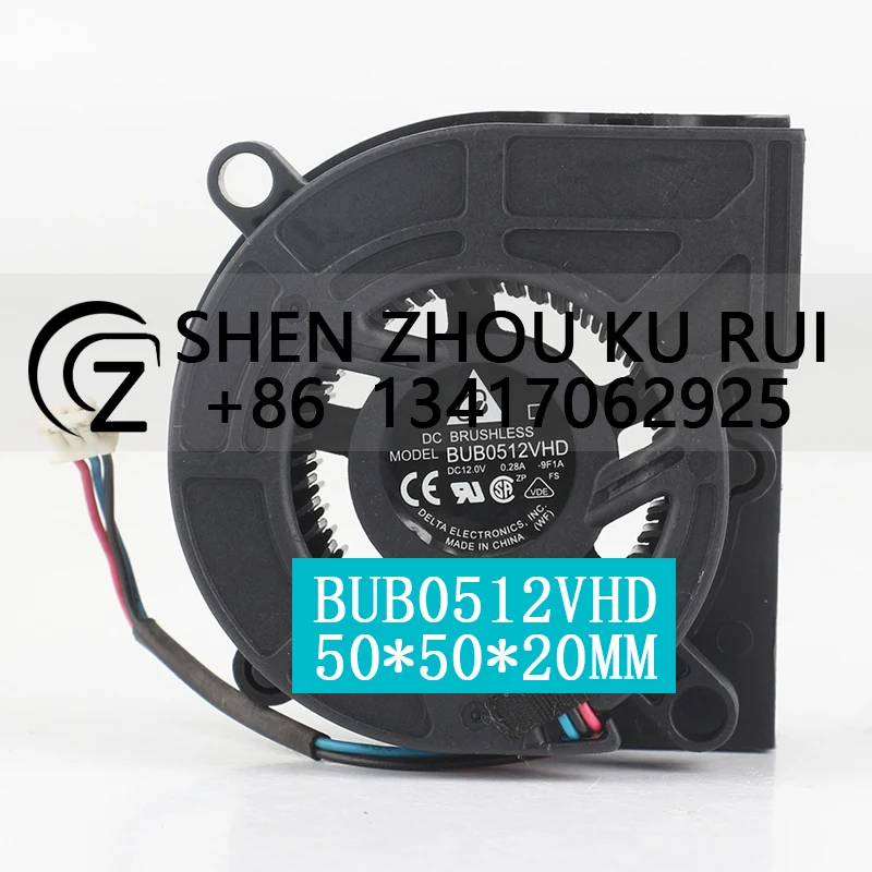 

Delta 5V 24V 48V DC 12V 0.28A AC Quiet large air volume centrifugal turbine blower BUB0512VHD cooling fan