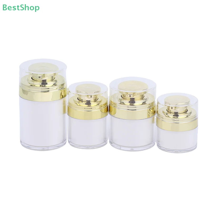 Contenitore cosmetico per crema e lozione da viaggio con bottiglia sottovuoto ricaricabile con pompa Vaso idratante Contenitore vuoto per crema da toilette