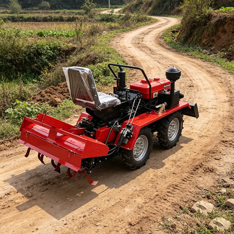 Customized 4‑Wheel Drive High‑Power Wheel‑Type Tractor, Four‑Wheel Deep‑Tillage Rotary Tiller, Upgraded Cultivator