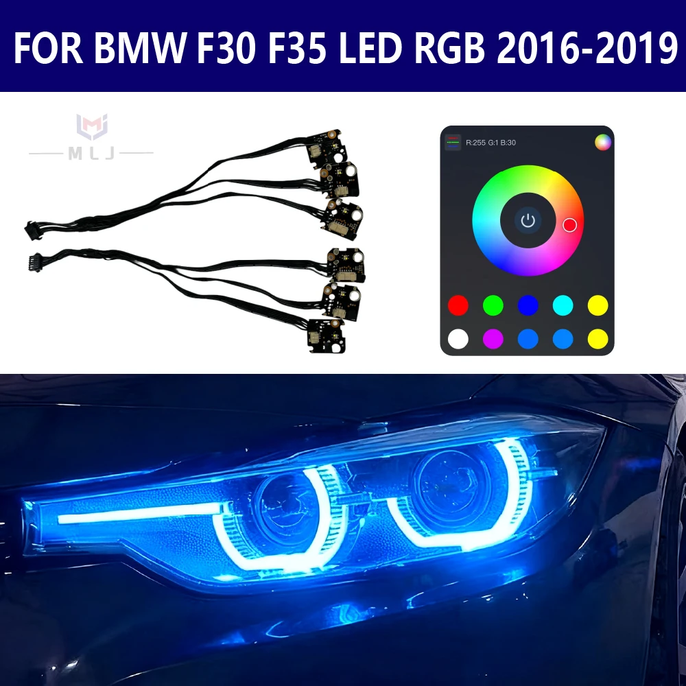63117419610 For BMW 3 Series F30 F31 F35 2016 2017 2019 LCI LED Style RGB DRL CSL Daytime Running Lights Control By Phone DRL