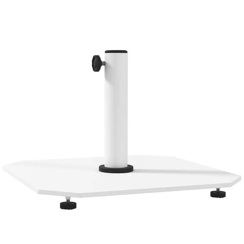 

Square Parasol Stand 18.5kg, Cast Iron Parasol Holder with Adjustable Pads for Patio 49.5X49.5X34Cm Grey