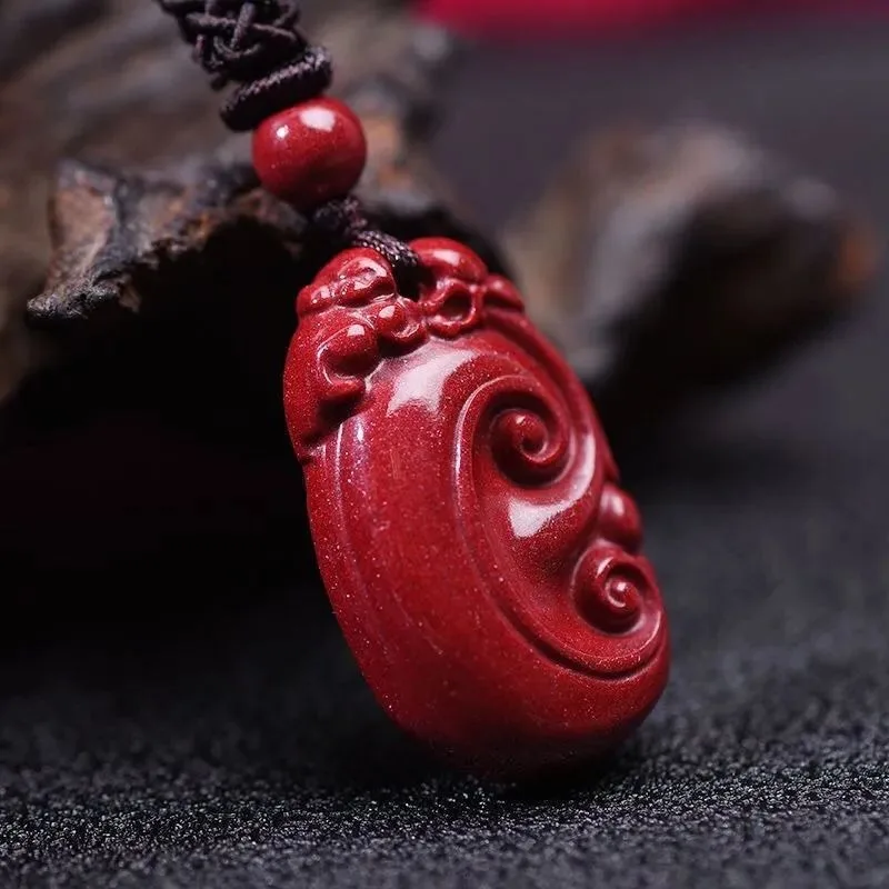 Zijin Cinnabar Auspicious Purple Sand Pendant Pendant Men and Women Jewelry Sweater Necklace