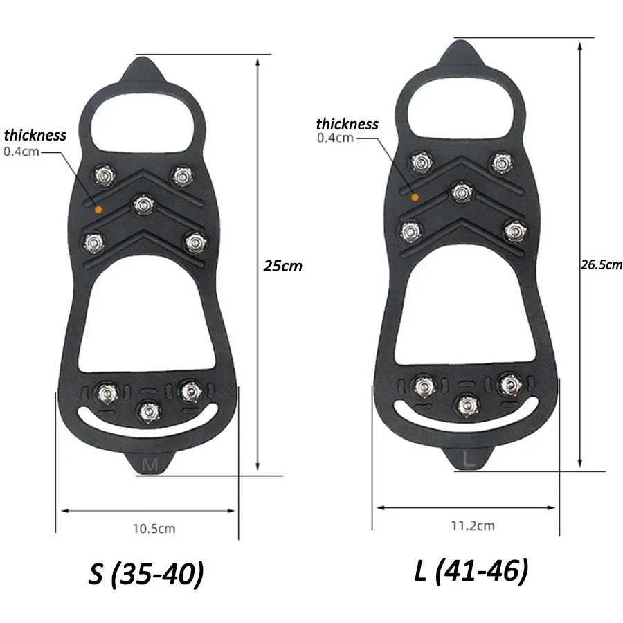 Crampons coordonnants pour chaussures, pince à glace, couvre-chaussures, extérieur, randonnée, escalade, neige sur glace, hiver, 8 dents