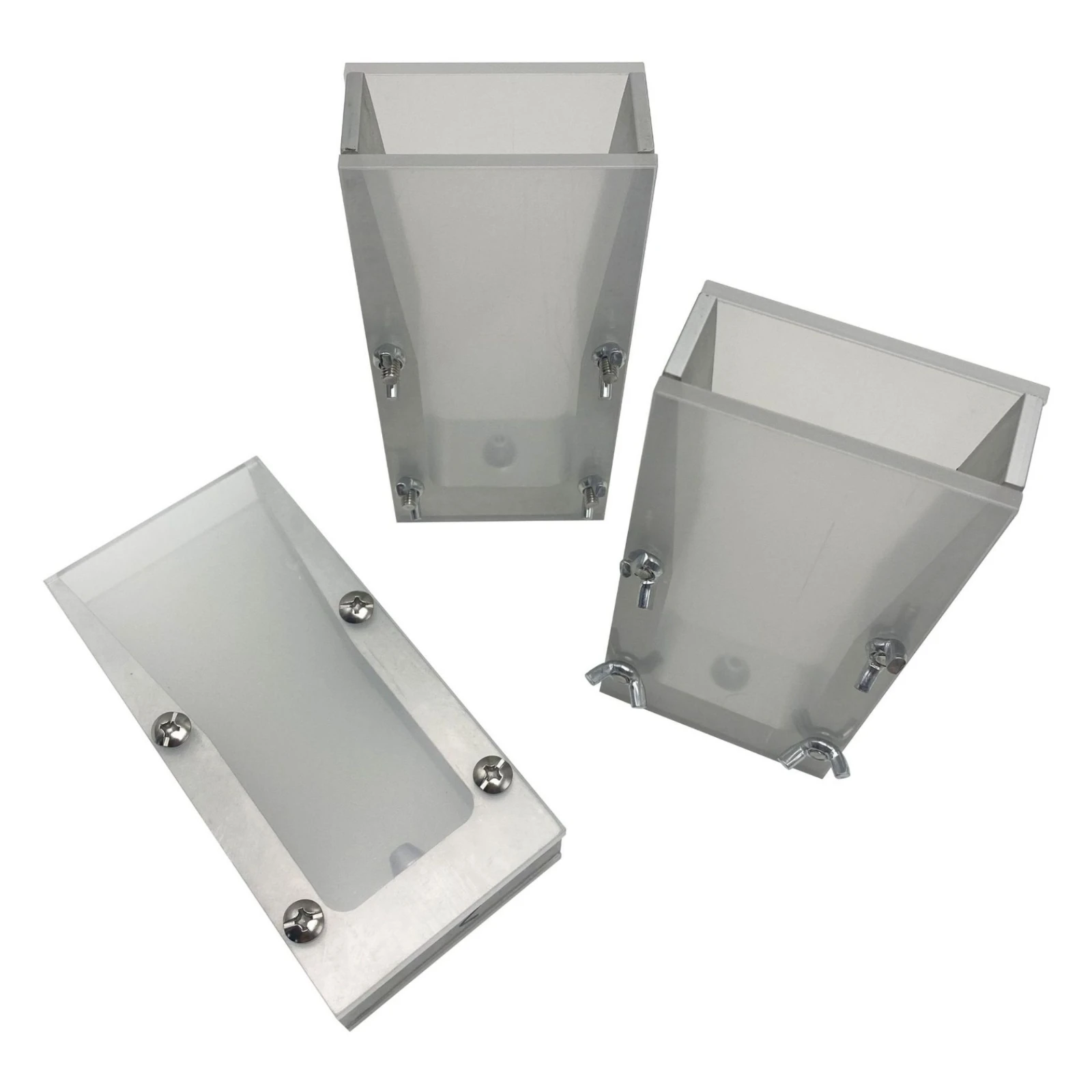 Aluminum Casting Frame with Wing Nuts Open Top Rectangular Mold Frame for Jewelry Making DIY Resin Craft