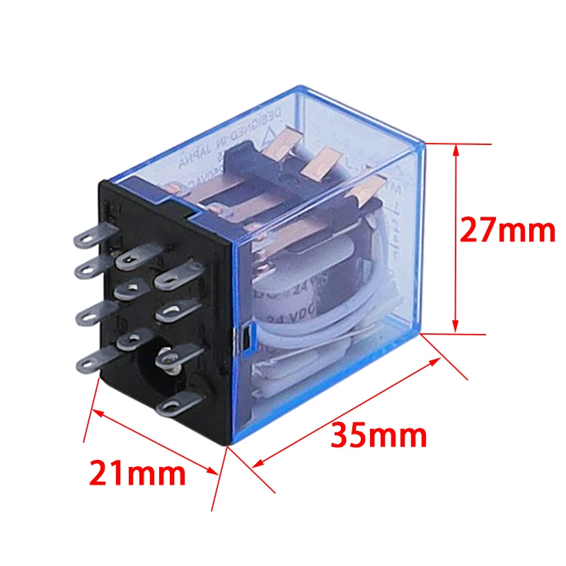 1 PCS Micro Mini Relay HH53P MY3NJ MY3 11-Pin DC12V DC4V DC110V DC 220V  Coil General Purpose Intermediate Electromagnetic