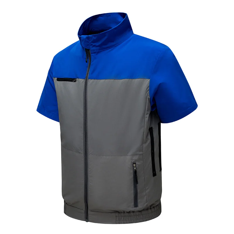 5V USB Men Summer Half Sleeve Air Conditioning Clothes Fan Vest Cooling Jacket High Temperature Outdoor Fishing Wear