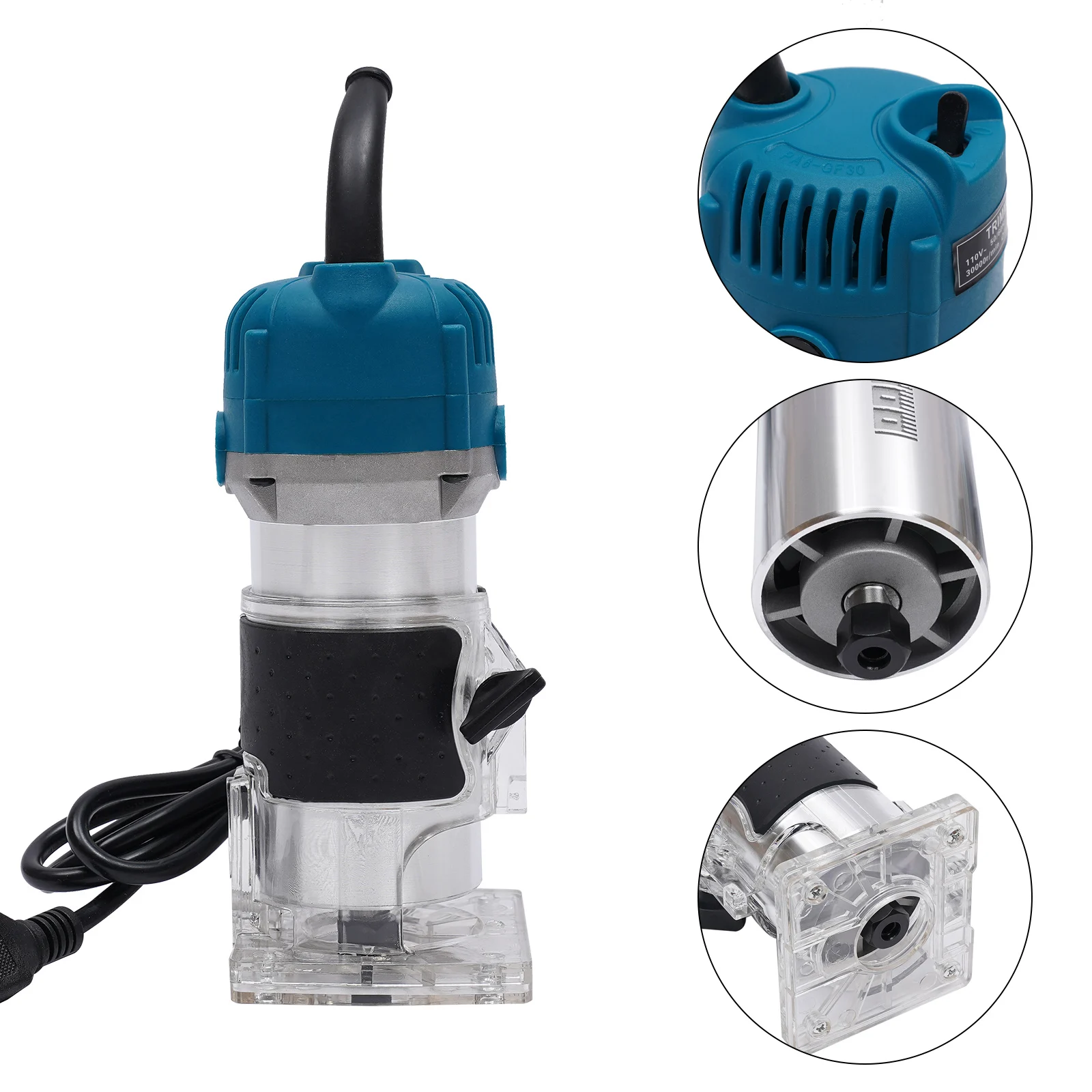 Elektrische Handheld Trimmer Houtbewerking Tool Router Joiner Trimmen Machine 800W 30000r/Min