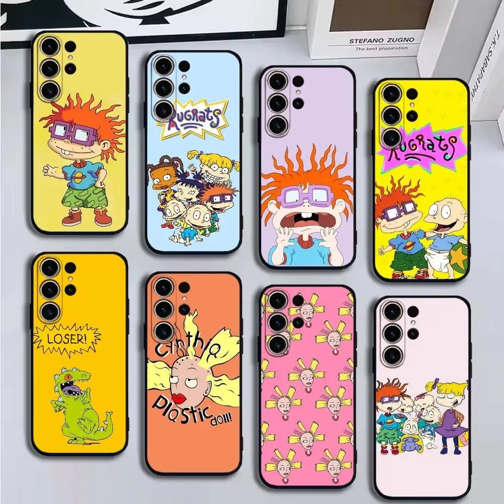 

Cartoon R-Rugrat Phone Case For SamsungS25,24,21,22,23,30,Ultra,20,Plus,Fe,Lite,Note,10,9,Soft Black Cover