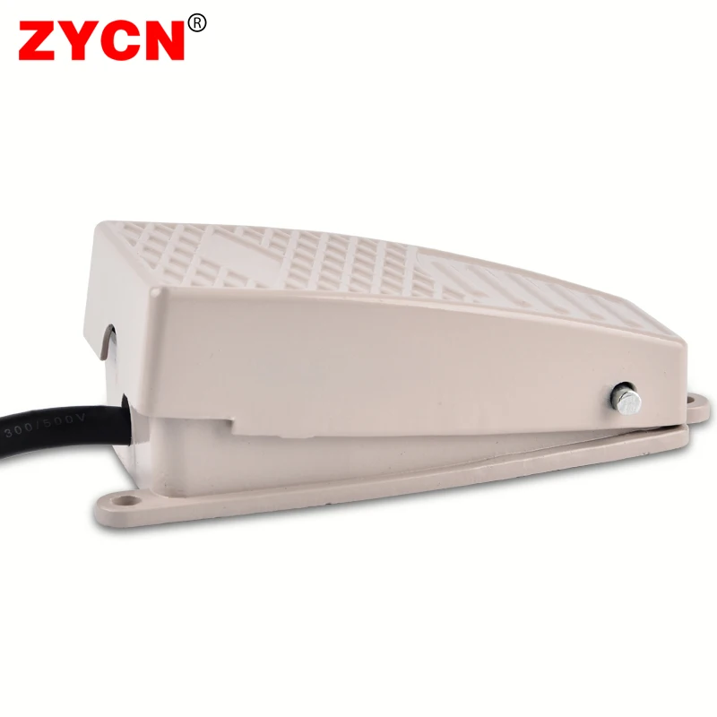 ZYCN-Interruptor de Pedal de pie de ENTFS-5A, controlador de Motor de energía eléctrica momentáneo de Metal antideslizante, arranque automático con cable de 10/20CM y 220V