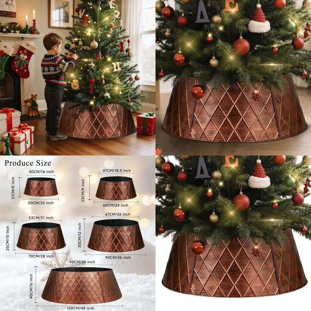 

Металлический ошейник для рождественской елки с бронзовым бриллиантом 20, маленькое кольцо-карандаш для елки, украшение для дома и улицы