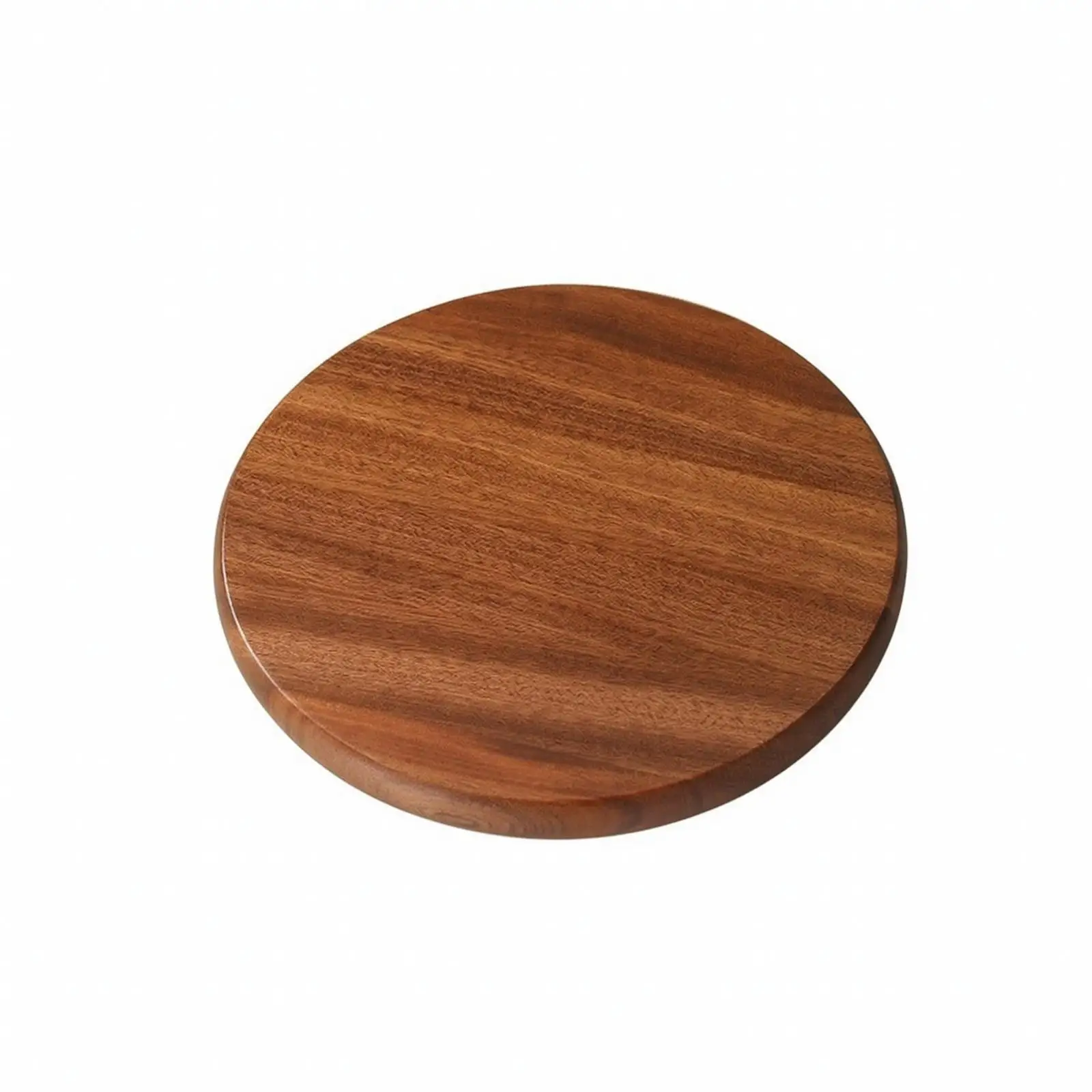 Round African Cedar Wood Pizza Board Sturdy Thick Wooden Pizza Board with Rounded Edge for Dessert Presentation, Casual