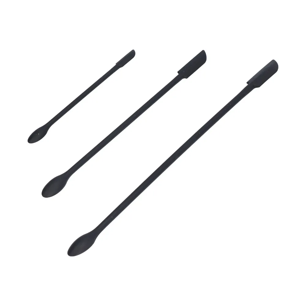 3pcs Food Grade Silicone Silicone Spatula Set Long Handle Double-headed Double Head Spatula Soft Lightweight