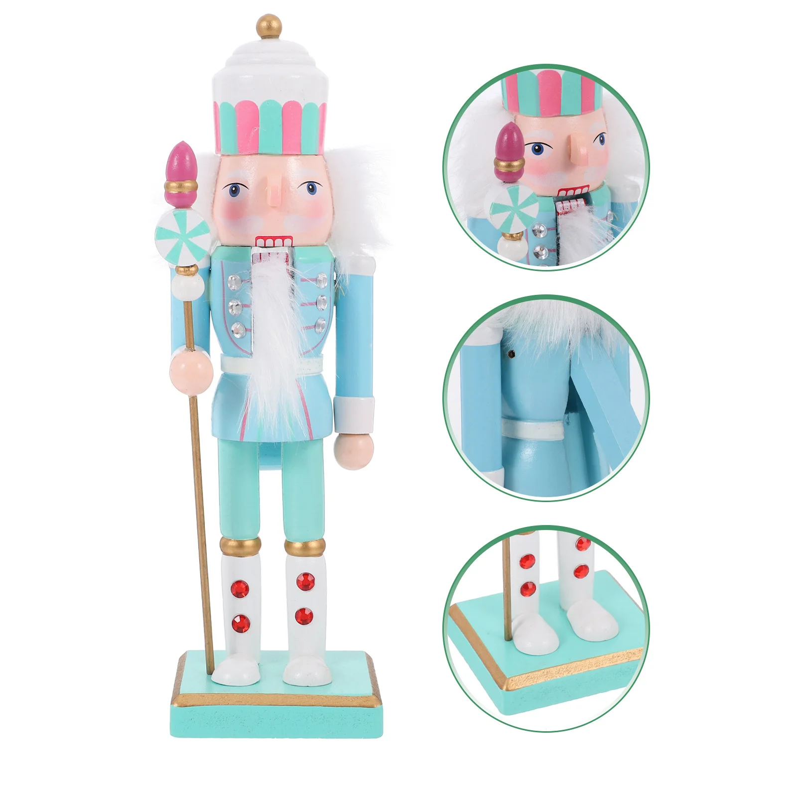 

Wooden Nutcracker Christmas Decor Stable Xmas Festival Holiday Ornament Tabletop Display Xmas Nutcrackers Figures