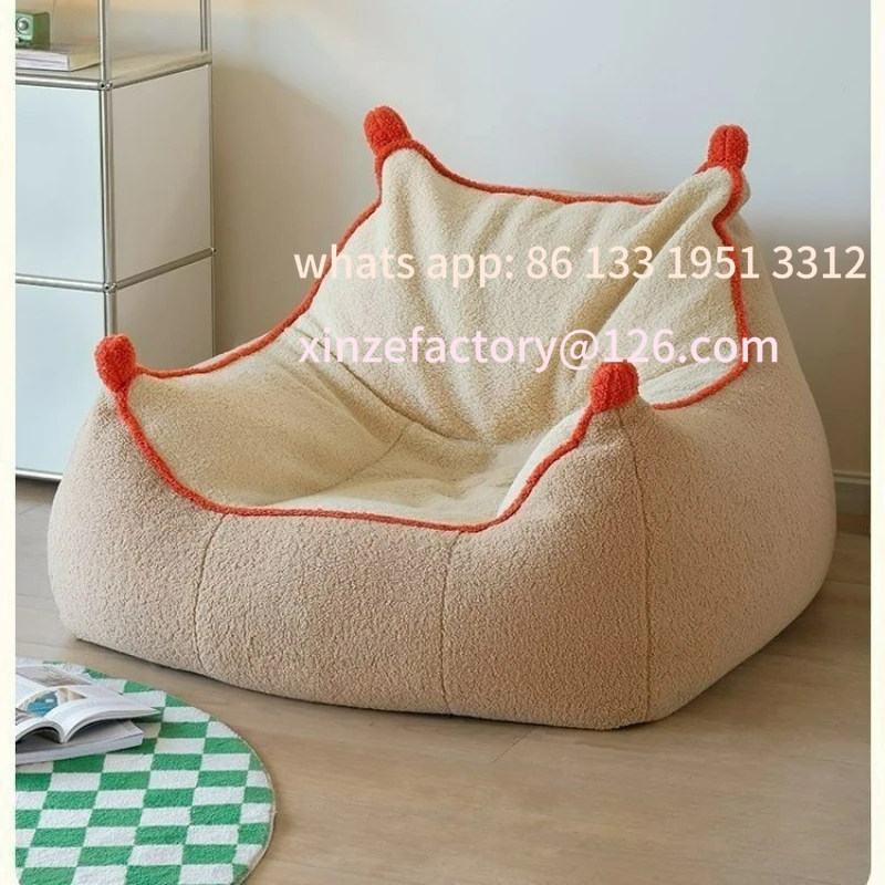 

Customizable Nordic style lazy sofa single backrest tatami balcony casual bean bag sofa