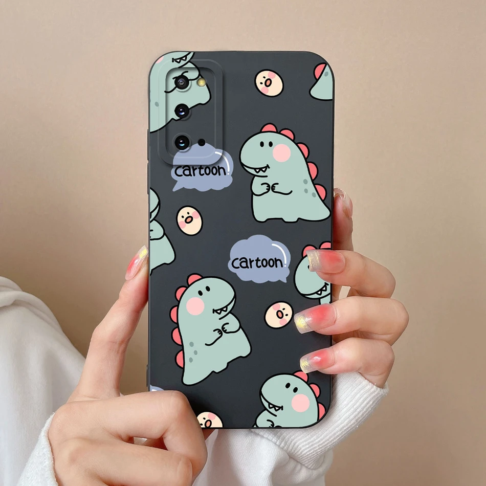 Case For Samsung Galaxy S20 FE Plus Ultra Cute Soft Liquid Silicone Full Protection Bumper For Samsung S 20 GalaxyS20 Coque Gift