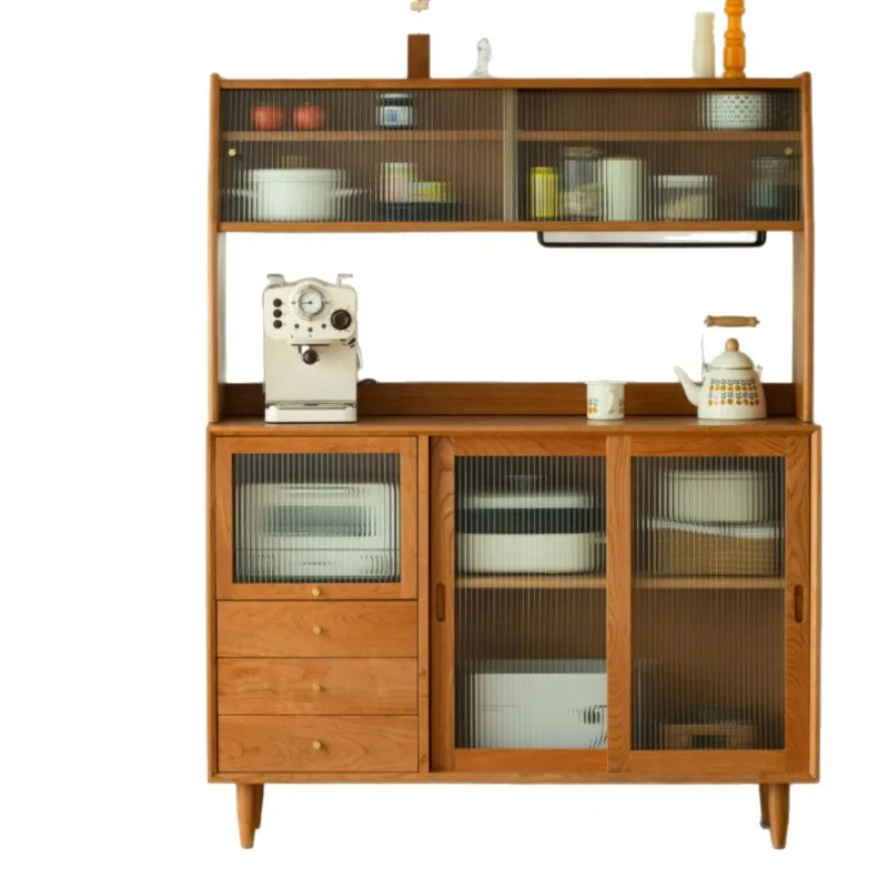 

dining side cabinet, cherry wood locker, Japanese restaurant cupboard, kitchen furniture, modern simple small apartment