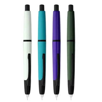 ใหม่ MAJOHN A2 กด Fountain ปากกา Retractable EF Nib 0.4 มม.หมึกเรซิ่นปากกา Converter สําหรับเขียนคริสต์มาสของขวัญไฟแช็กกว่า A1