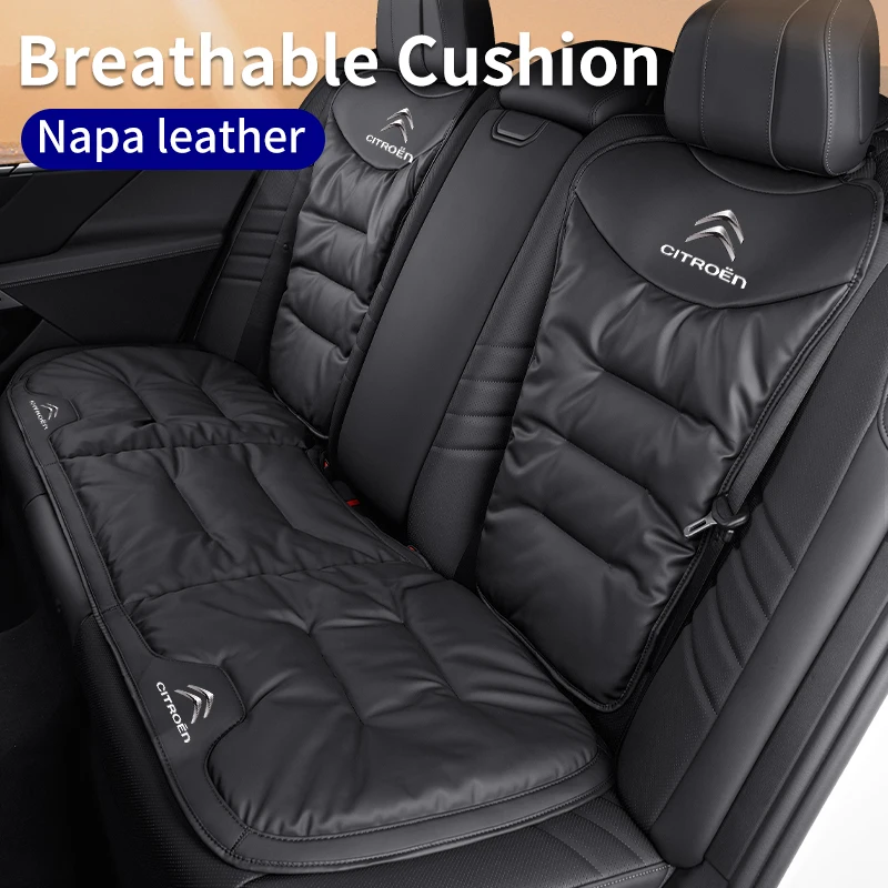 Car Front Rear Seat Cover Velour Leather Cushion Backrest Protective Mat For Citroen C4 C3 C5 C2 Berlingo Celysee Cactus Picasso