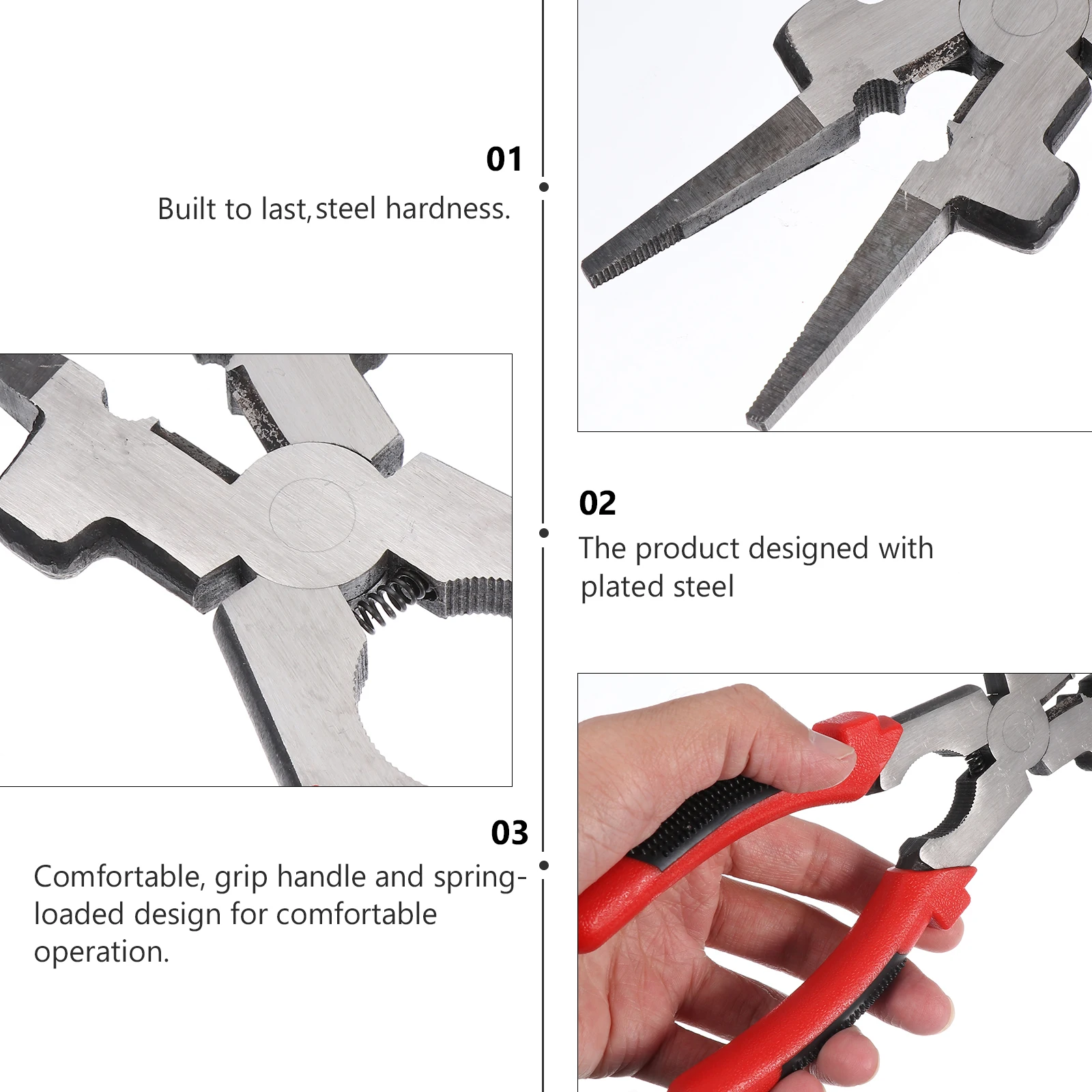 

Multi-Function Welding Pliers Hand Steel Circlip Remover High Hardness Rust-Proof Plated Comfort Grip